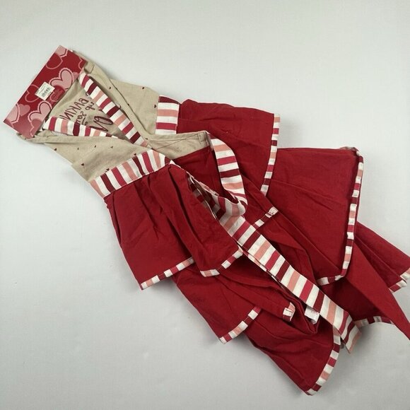 Kohl’s Baking Up Some Love Apron 26”x29” Layered Cotton Canvas Tie Neck Waist - Picture 2 of 5